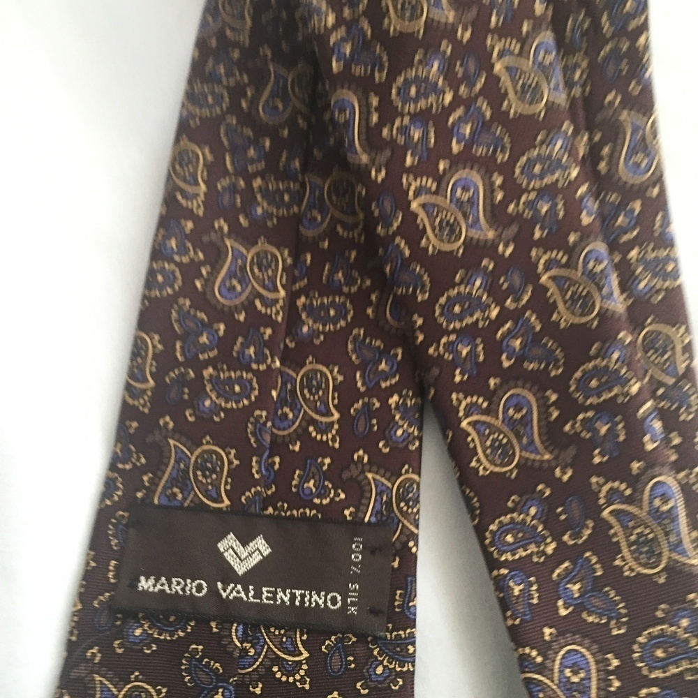 MARIO VALENTINO men's silk neck tie made in Italy - Picture 3 of 4